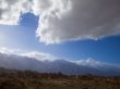 cloudy sky and rough terrain