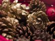 gold pinecones