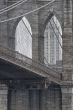 close up cropped image of brooklyn bridge 