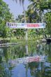 a banner on the water