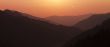 silhouette of mountain range