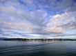 view of rippled sea at sunset