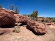 red rocks with blue sky in the background