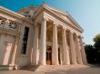 low angle view of historical building with pillars