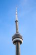 low angle shot of cn tower against sky