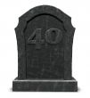 number forty on gravestone