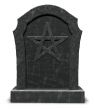 pentacle on gravestone