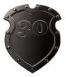 number on metal shield
