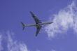 Commercial Airplane in blue sky