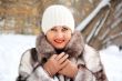 Beautiful young woman in winter coat
