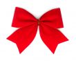 Red velvet bow.