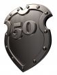 number on metal shield
