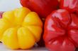 Red and yellow raw pepper