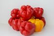 Red and yellow raw pepper