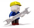 3d engineer working with his tool