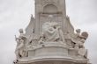 Details in the Victoria Monument on Buckingham Palace roundabout, London, UK