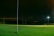 Rugby stadium at night