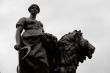 Statues in London in front of Buckingham Palace.