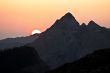 mountain morning for rising sun