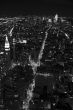 black and white city landscape