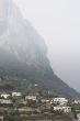 view of mountain with village below