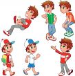 Boy in different poses and expressions.