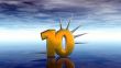 number ten with thorns