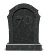 number seventy on gravestone
