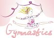 Artistic gymnastics. A girl with a ribbon in the splits.