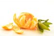Tangerine with leaves on a white background