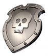 skull on shield