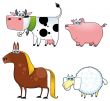 Funny farm animals. 