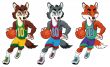 Basketball mascots.