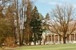 White palace with colonnade and  wing rotunda 
