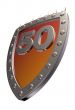 number on metal shield