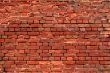 Red brick wall.