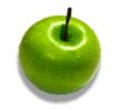 Apple on white.