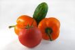 Vegetables on white.