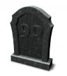 number ninety on gravestone