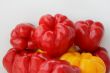 Red and yellow raw pepper