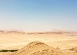 Road  among hills in desert