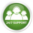 24/7 support team green button