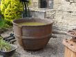 rusty metal pot in an old foundry