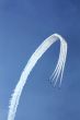  Demonstrative performance of Italian aerobatic team at the air show 