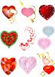 set of hearts for Valentine`s Day