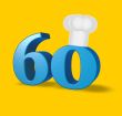number with cook hat