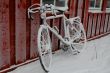 Bicycles in snow