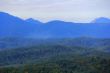 Summer landscape with Caucasus green mountains