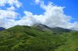Summer landscape with Caucasus green mountains