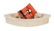 Life Vest in Wooden Boat